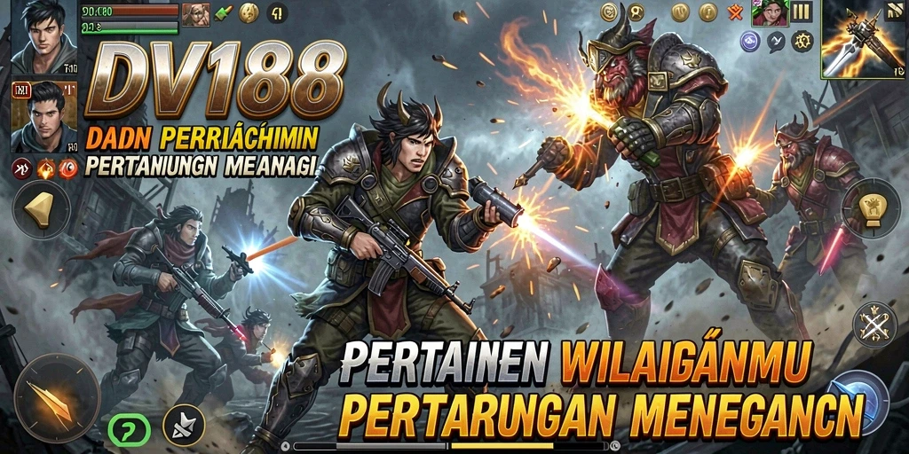 Gameplay menegangkan dalam DV188 menunjukkan pertarungan tower defense yang seru.