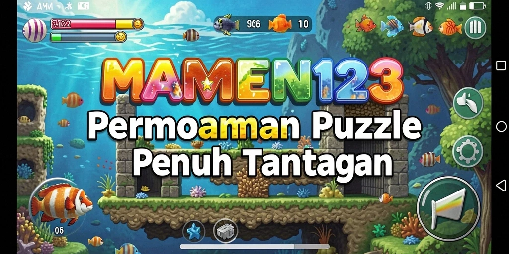 Tampilan menarik gameplay puzzle MAMEN123.
