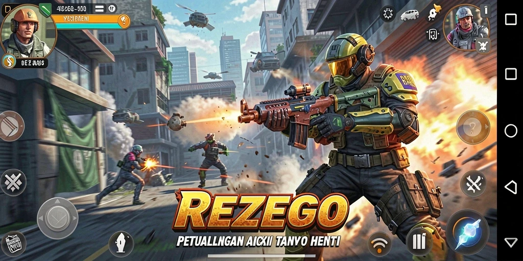Gameplay mendebarkan dengan aksi penuh intensitas di REZEGO.