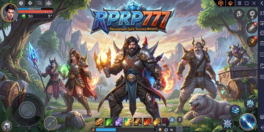 Gameplay RPRP777 yang penuh petualangan di dunia MMORPG.